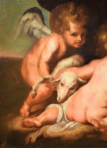 Bacchanale de Putti - école Peter Paul Rubens XVIIe - Romano Ischia